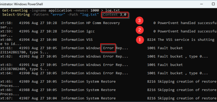 Select-String in Context using Windows PowerShell